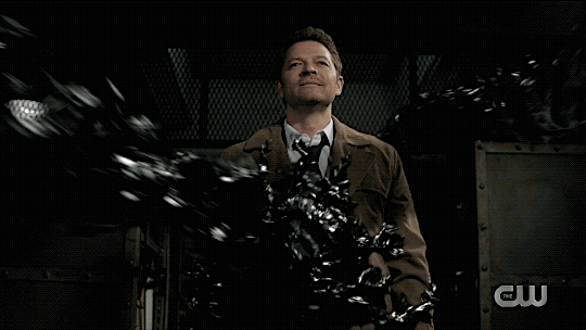 castiel from supernatural disappears into black slime